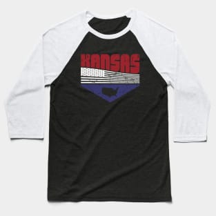 Retro Vintage Kansas USA Baseball T-Shirt